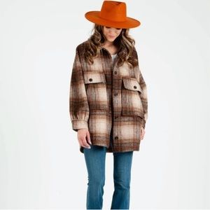 LUCCA HAINES FLANNEL SHACKET Size S **Brand New with Tags**